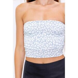 Le Lis Leopard Print Tube Top